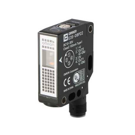 Omron E3S-DBP11T 2M E3SDBP11T2MOMS OMRON Plastic Obj transp Mirror(not incl) Pot. 4.5 m PNP Cable 2m PRO+